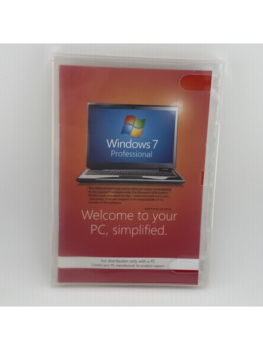 Windows 7 Professional 64-Bit Software SP 1 *No Product Key*